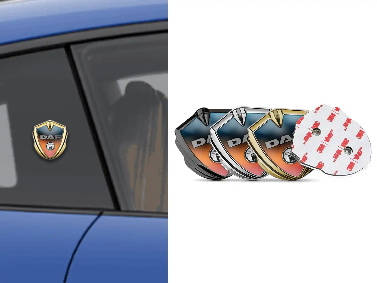 Daf Metal Emblem Badge Minimal Style Universal Fit